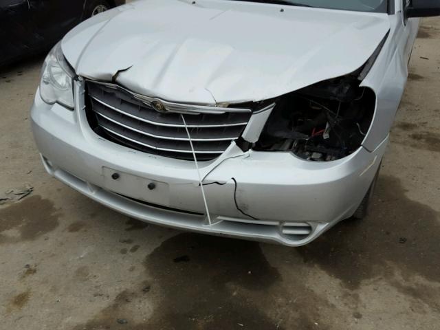 1C3CC4FB8AN198078 - 2010 CHRYSLER SEBRING TO SILVER photo 9