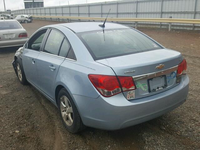 1G1PF5S94B7232397 - 2011 CHEVROLET CRUZE LT BLUE photo 3