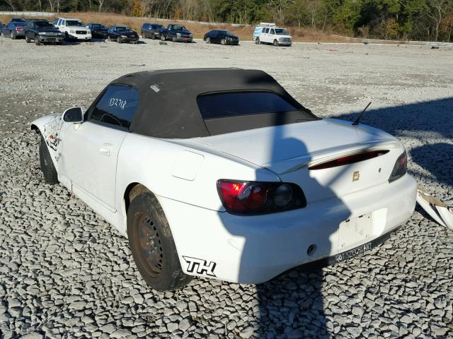 JHMAP11443T007221 - 2003 HONDA S2000 WHITE photo 3