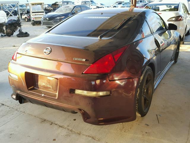 JN1AZ34DX6M308385 - 2006 NISSAN 350Z COUPE MAROON photo 4