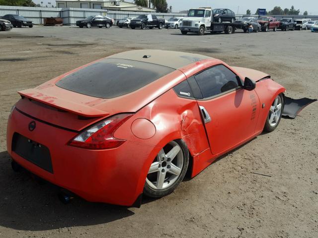 JN1AZ44EX9M410823 - 2009 NISSAN 370Z ORANGE photo 4