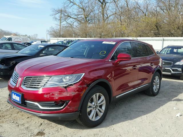 2LMPJ8JR8HBL44113 - 2017 LINCOLN MKX PREMIE RED photo 2