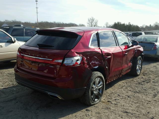 2LMPJ8JR8HBL44113 - 2017 LINCOLN MKX PREMIE RED photo 4