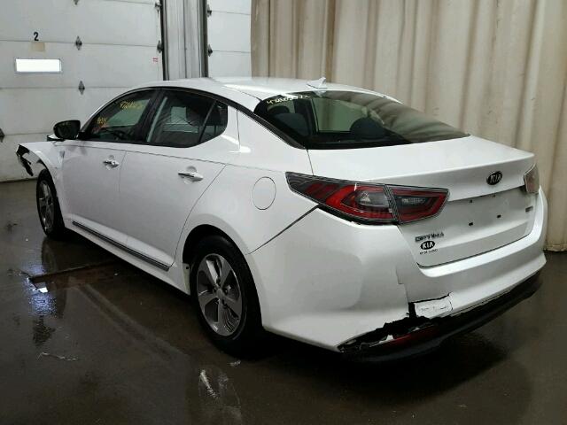 KNAGM4AD2E5069758 - 2014 KIA OPTIMA HYB WHITE photo 3