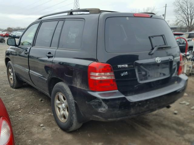 JTEGD21A130065171 - 2003 TOYOTA HIGHLANDER BLACK photo 3