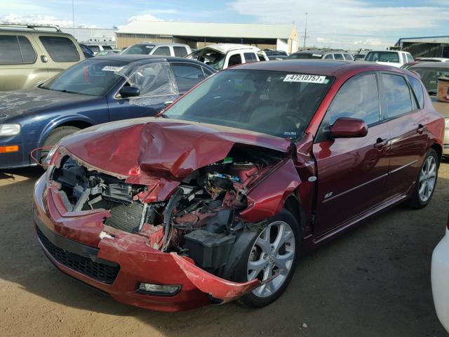 JM1BK343381134001 - 2008 MAZDA 3 HATCHBAC RED photo 2