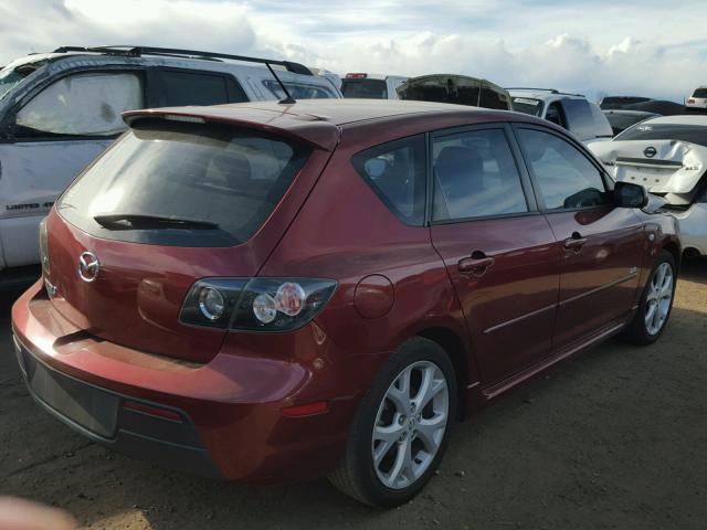 JM1BK343381134001 - 2008 MAZDA 3 HATCHBAC RED photo 4