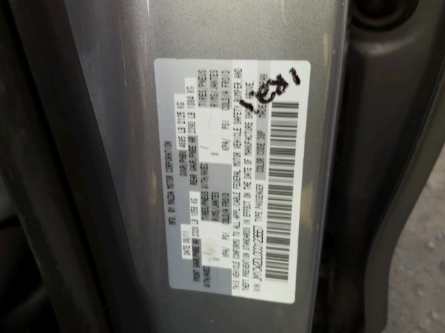 JM1CW2DL0C0123667 - 2012 MAZDA 5 SILVER photo 10