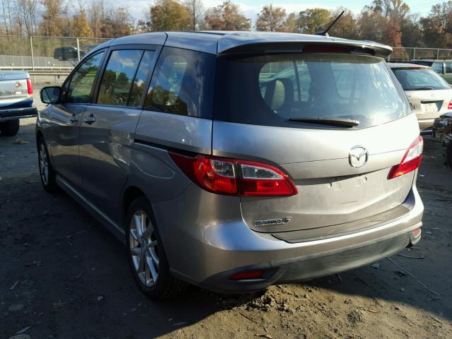 JM1CW2DL0C0123667 - 2012 MAZDA 5 SILVER photo 3