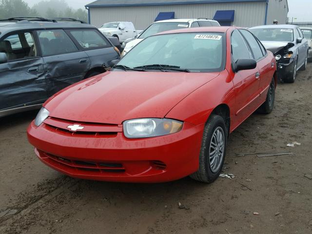 1G1JF54F137240466 - 2003 CHEVROLET CAVALIER L RED photo 2