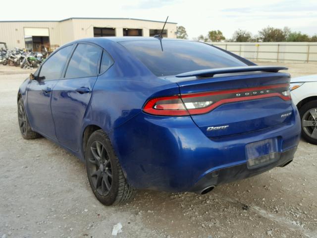 1C3CDFBA8DD299279 - 2013 DODGE DART SXT BLUE photo 3