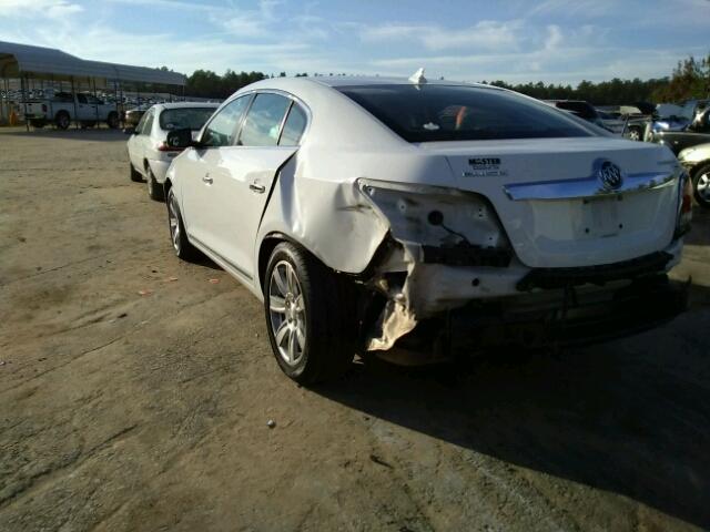 1G4GC5EG8AF173185 - 2010 BUICK LACROSSE C WHITE photo 3