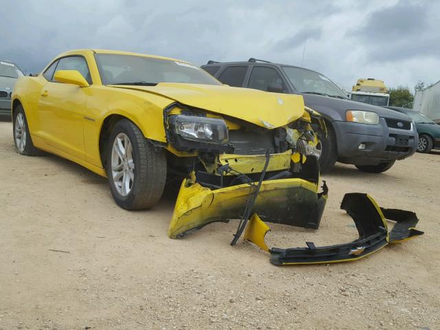 2G1FB1E30F9128162 - 2015 CHEVROLET CAMARO LS YELLOW photo 1