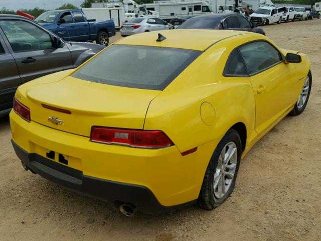 2G1FB1E30F9128162 - 2015 CHEVROLET CAMARO LS YELLOW photo 4