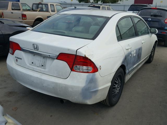 2HGFA16589H336795 - 2009 HONDA CIVIC WHITE photo 4