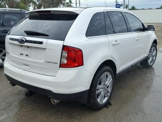 2FMDK3KC8BBB40542 - 2011 FORD EDGE LIMIT WHITE photo 4