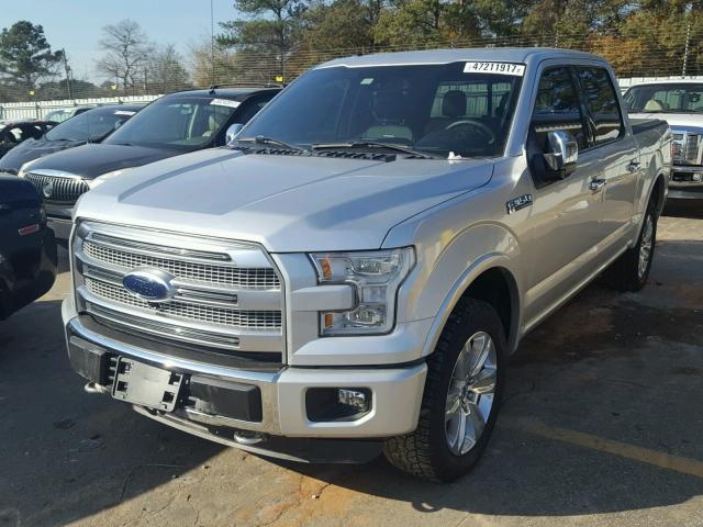 1FTEW1EF3GFC74498 - 2016 FORD F150 SUPER SILVER photo 2