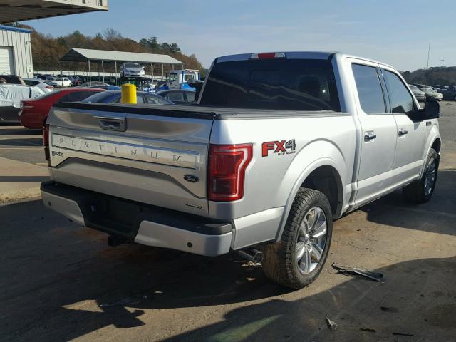 1FTEW1EF3GFC74498 - 2016 FORD F150 SUPER SILVER photo 4