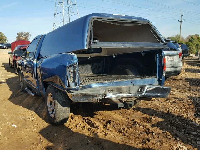 1D7HA16K63J581703 - 2003 DODGE RAM 1500 S BLUE photo 3