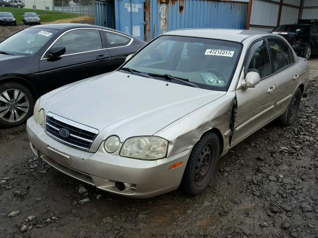 KNAGD126555385606 - 2005 KIA OPTIMA LX BEIGE photo 2