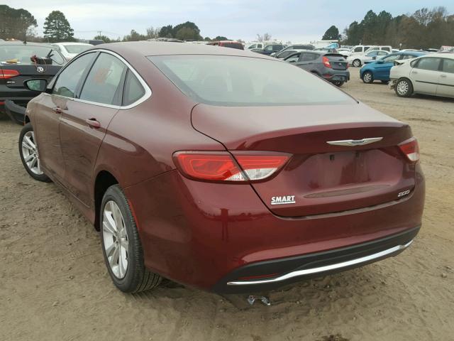 1C3CCCAB6FN753831 - 2015 CHRYSLER 200 LIMITE RED photo 3