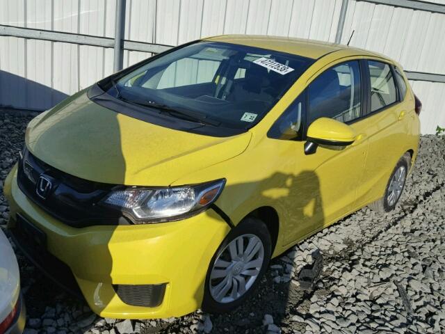 JHMGK5H53HS022692 - 2017 HONDA FIT LX YELLOW photo 2