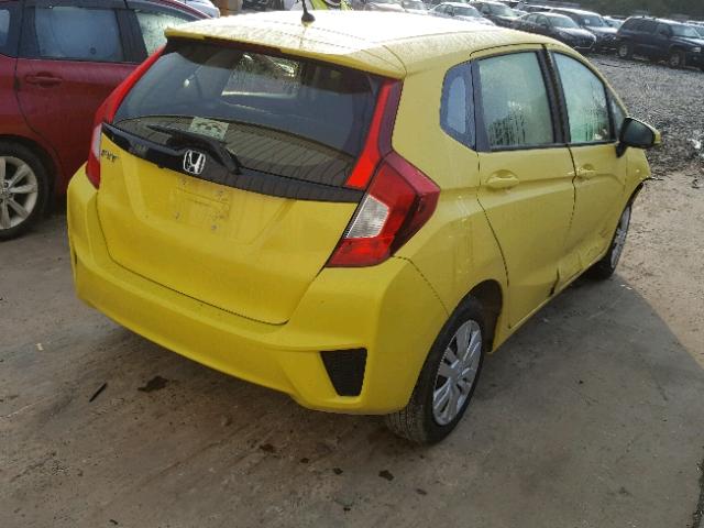 JHMGK5H53HS022692 - 2017 HONDA FIT LX YELLOW photo 4