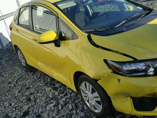 JHMGK5H53HS022692 - 2017 HONDA FIT LX YELLOW photo 9