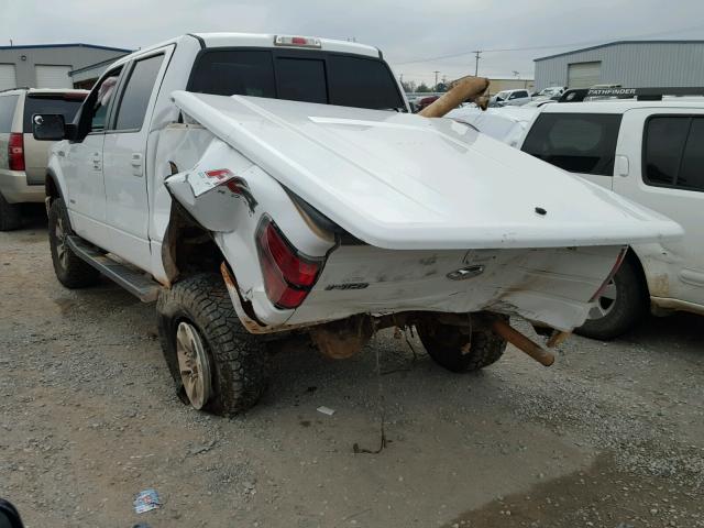 1FTFW1ET2DKE97371 - 2013 FORD F150 SUPER WHITE photo 3