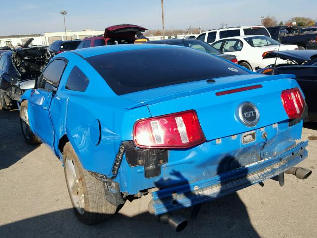 1ZVBP8CF8B5124667 - 2011 FORD MUSTANG GT BLUE photo 3