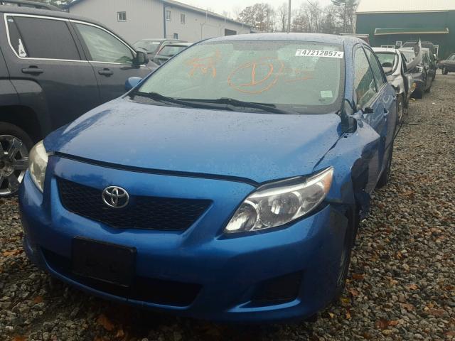 1NXBU4EE3AZ297277 - 2010 TOYOTA COROLLA BA BLUE photo 2