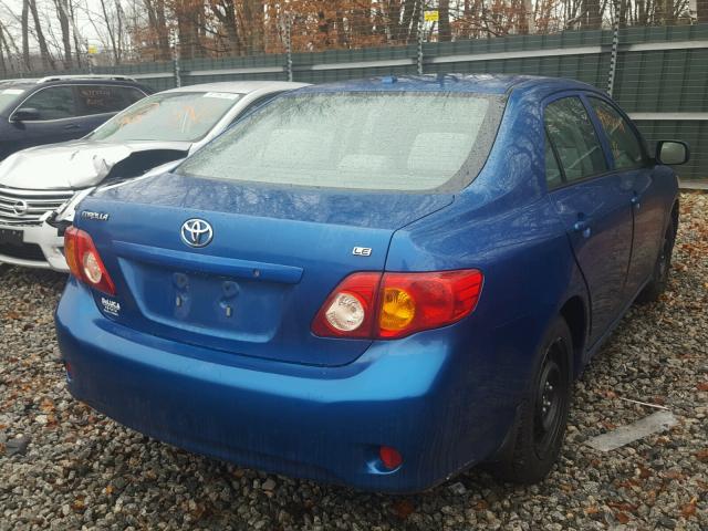 1NXBU4EE3AZ297277 - 2010 TOYOTA COROLLA BA BLUE photo 4