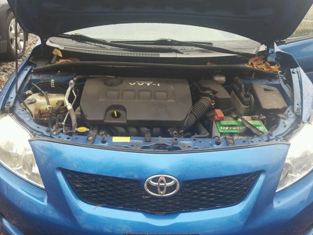 1NXBU4EE3AZ297277 - 2010 TOYOTA COROLLA BA BLUE photo 7