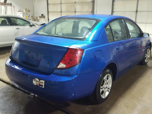 1G8AJ52F34Z191649 - 2004 SATURN ION LEVEL BLUE photo 4