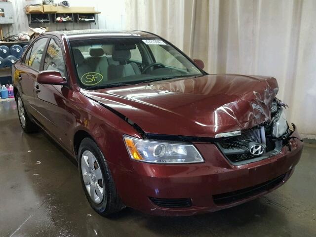 5NPET46C38H399765 - 2008 HYUNDAI SONATA GLS MAROON photo 1