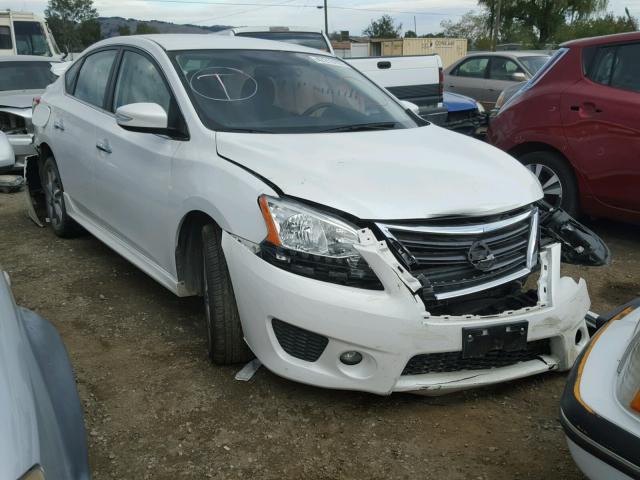 3N1AB7APXFY292339 - 2015 NISSAN SENTRA S WHITE photo 1