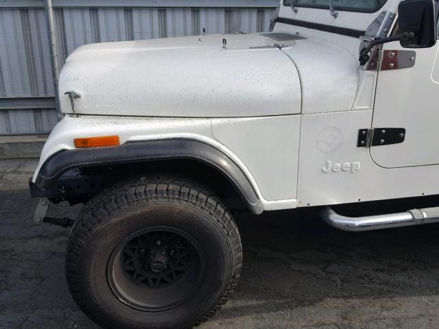 1JCCF87E1ET042435 - 1984 JEEP JEEP CJ7 WHITE photo 9