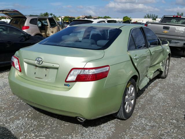 4T1BB46K08U060833 - 2008 TOYOTA CAMRY HYBR GREEN photo 4