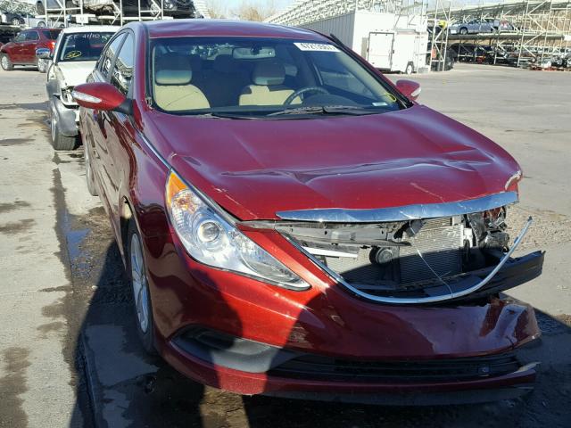 5NPEB4AC1EH821408 - 2014 HYUNDAI SONATA GLS RED photo 1