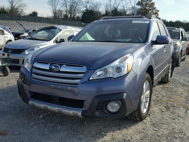 4S4BRDMC9E2289767 - 2014 SUBARU OUTBACK 3. BLUE photo 2