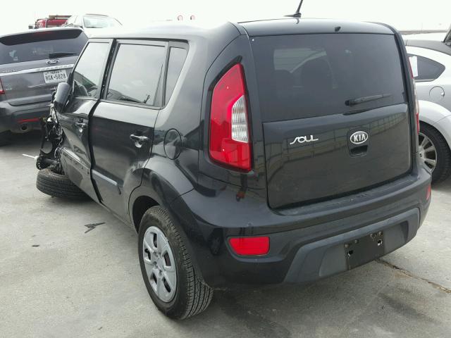 KNDJT2A57C7748628 - 2012 KIA SOUL BLACK photo 3