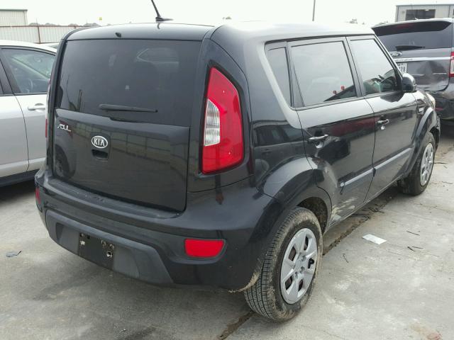 KNDJT2A57C7748628 - 2012 KIA SOUL BLACK photo 4