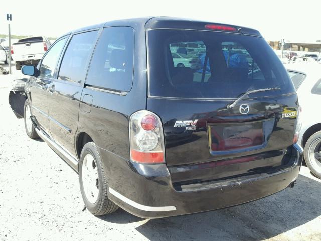 JM3LW28A360568747 - 2006 MAZDA MPV WAGON BLACK photo 3