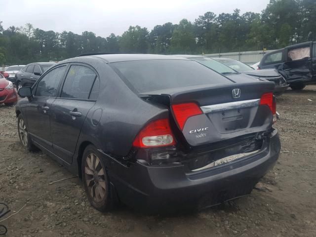 2HGFA16979H344471 - 2009 HONDA CIVIC EXL ნაცრისფერი ფოტო 3