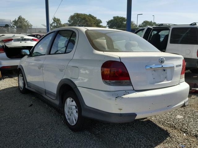 JTDBT123035031446 - 2003 TOYOTA ECHO WHITE photo 3