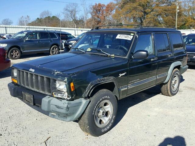 1J4FJ68S5WL216363 - 1998 JEEP CHEROKEE S GREEN photo 2