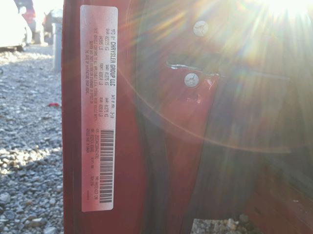 2B3CA4CD6AH214781 - 2010 DODGE CHARGER MAROON photo 10