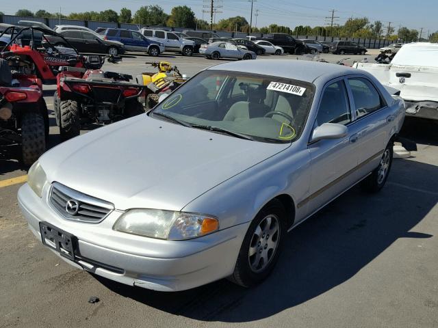 1YVGF22CX25296340 - 2002 MAZDA 626 LX SILVER photo 2