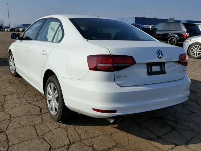 3VW2B7AJ0HM281953 - 2017 VOLKSWAGEN JETTA S 白色 照片 3