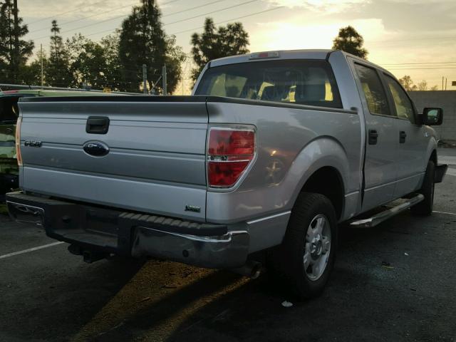 1FTFW1CV5AFD11783 - 2010 FORD F150 SUPER SILVER photo 4